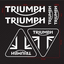 Adesivi Compatibili Triumph - Stile Street, Speed Twin, Tiger Prespaziati 6 pz