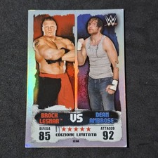 WWE Brock Lesnar VS Dean Ambrose Foil Card Slam Attack Takeover Card Wrestling  