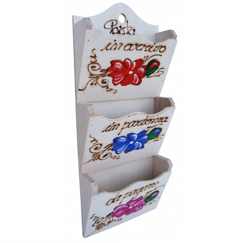 Portalettere legno muro - in,