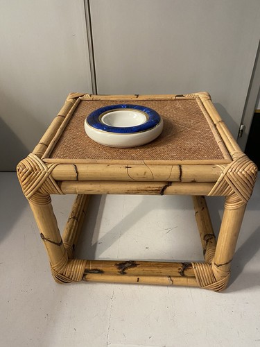 Tavolino bamboo rattan - 🌈,