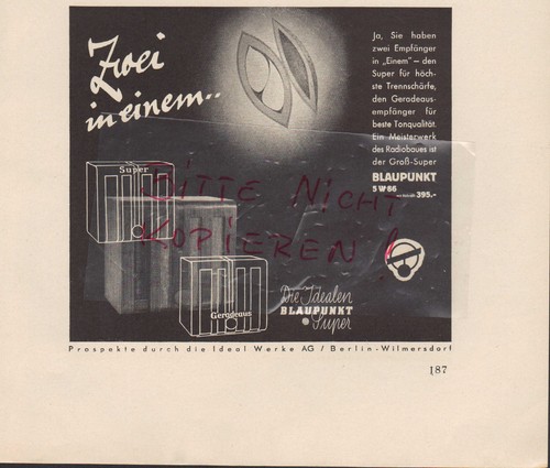 Berlino pubblicità 1936 - pubblicità,