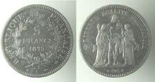 *TRIU* FRANCIA REPUBBLICA 5 FRANCHI 1875 A in ARGENTO