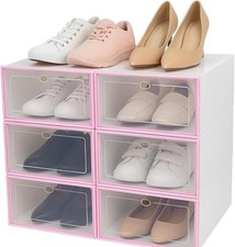 Set 6 Scatole Trasparenti Impilabili Portascarpe Salvaspazio Cecaro Group