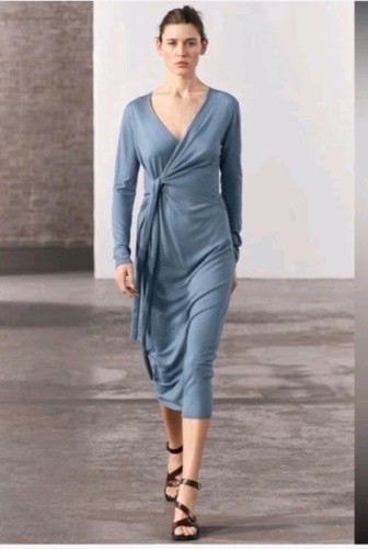 Abito donna zara blu maglia - donna, in