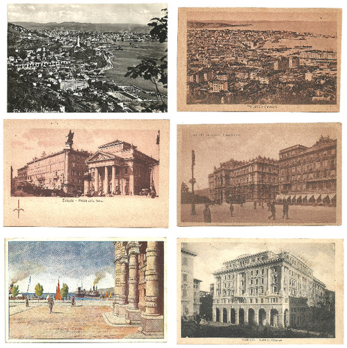 Stock sei cartoline trieste - sei,