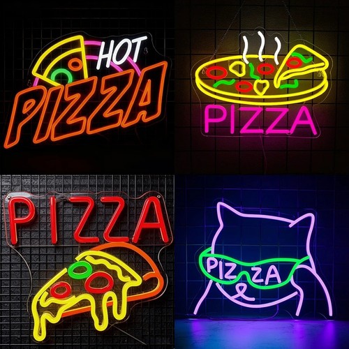 Insegna neon pizza decorazione - insegna,