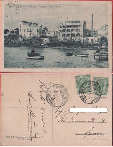 Cartolina torre del greco - torre,