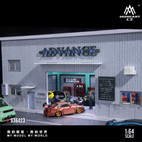 Diorama diecast garage - diorama,