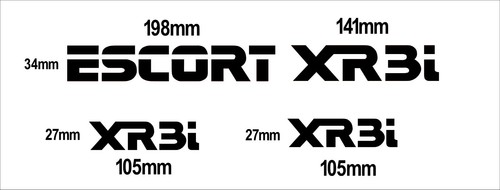 Decalcomanie escort xr3i e - xr3i, x1