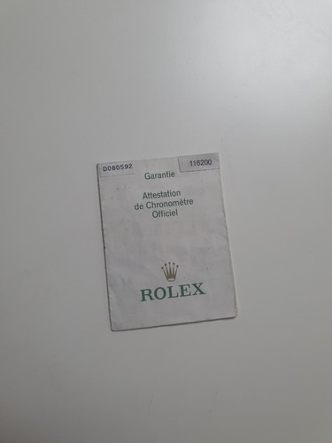 Certificato garanzia rolex - certificato,