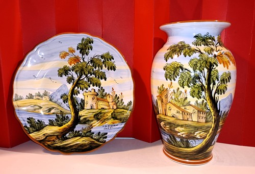 Vaso piatto cm 25 - vaso, e