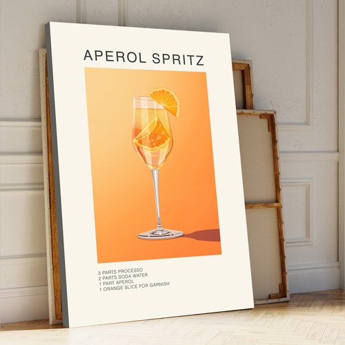 Stampa tela aperol - stampa, su