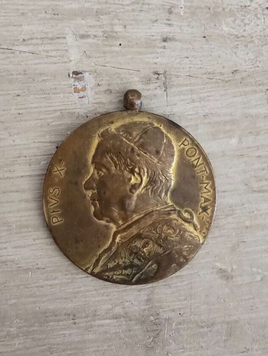 Antica medaglia pio - pio, x