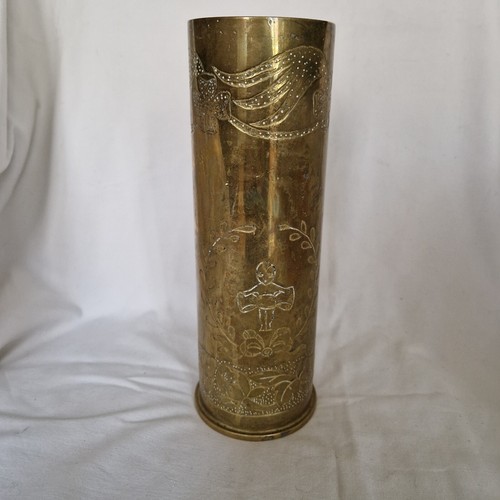 Vaso ottone bossolo austriaco - vaso,