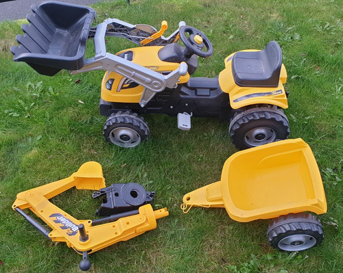 Escavatore giallo per trattore