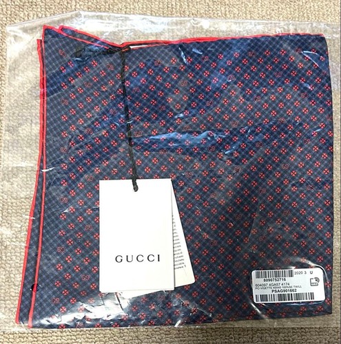 Gucci tasca seta quadrata navy - tasca,