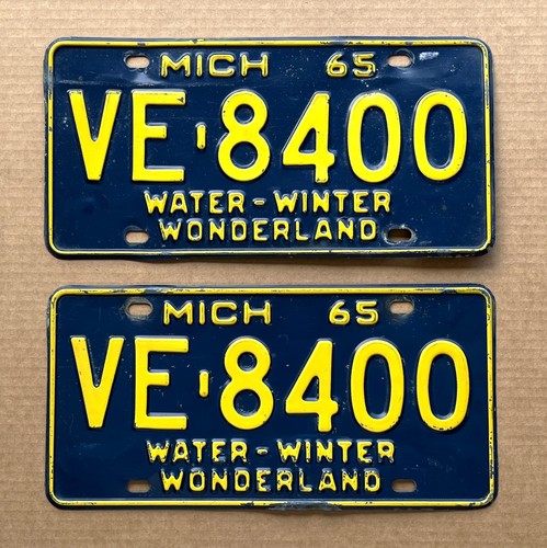 1965 coppia targhe michigan - coppia,
