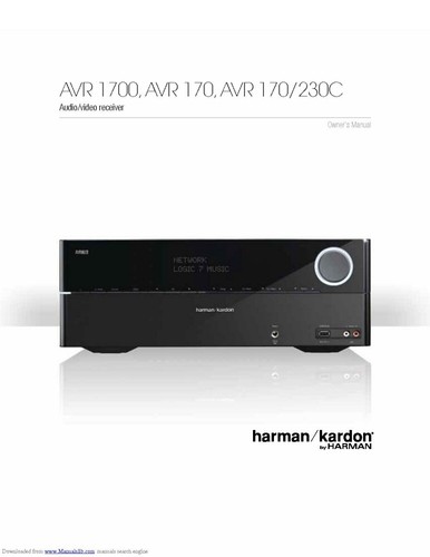 Harman kardon avr1700 avr170 - harman,