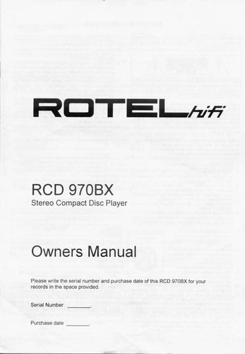 Rotel rcd 970bx - rcd-970bx, cd