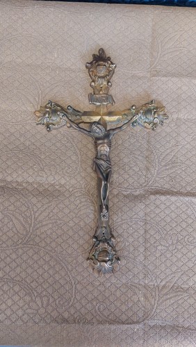 Antico crocefisso bronzo di - crocefisso,