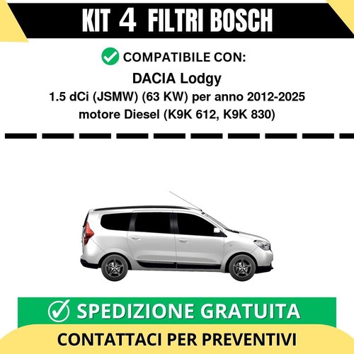 Kit filtri bosch dacia lodgy - filtri,