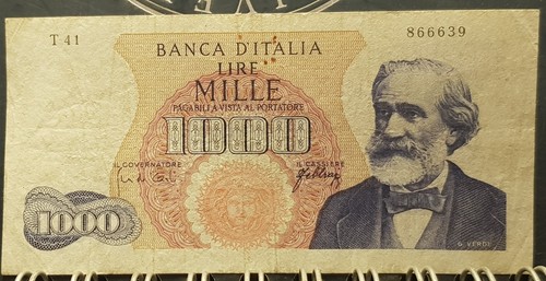 Banconota 1000 lire verdi - banconota,