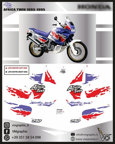 Adesivi africa twin xrv750 - africa,