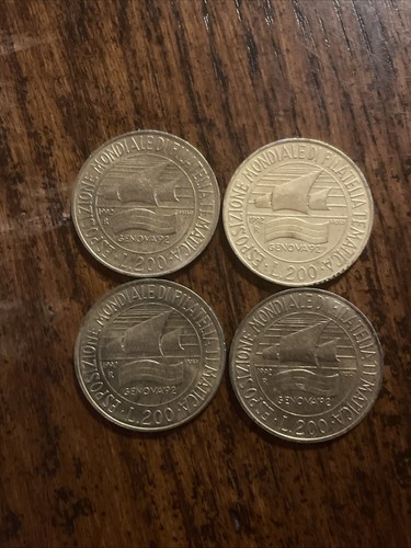 Moneta 200 lire - lire, esposizione