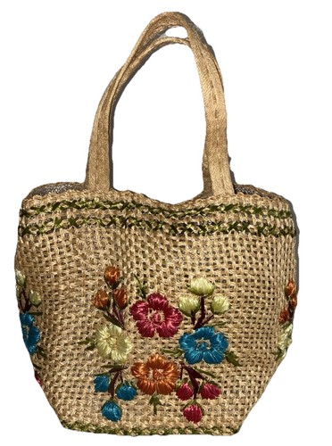 Borsa tote vintage rafia