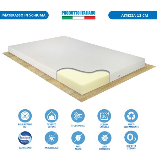 Materasso sfoderabile 120x190