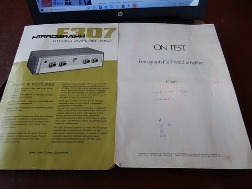 Ferrograph f307 amplificatore - ferrograph,