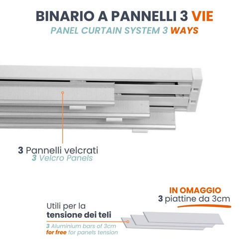 Binario per tende pannello 3 - per,