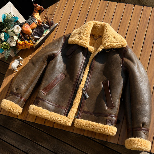 Giacca cappotto pelle aviatore