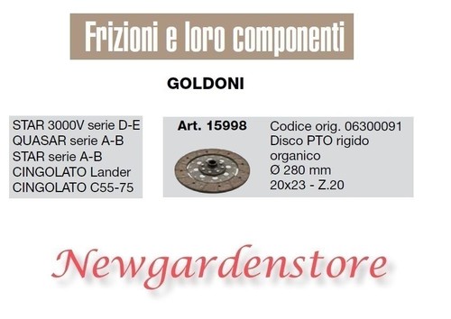 Disco pto 15998 rigido - disco,