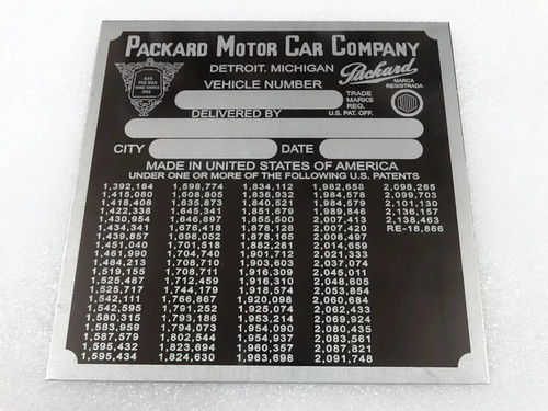 Targa dati per placca - 2x,