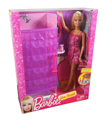 Barbie glam doccia playset - glam,