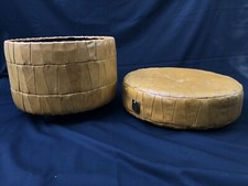 Sgabello baule ottomano patchwork vintage NOS DE SEDE PELLE anni 60 70 DS 88