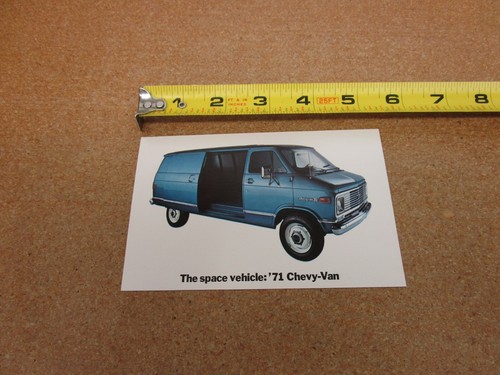 Cartolina chevrolet 1971 van - cartolina,