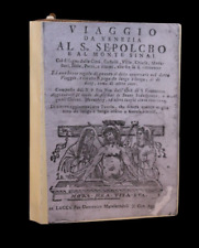 Libro Antico Illustrato Viaggio da Venezia al S. Sepolcro e al Monte Sinai Lucca