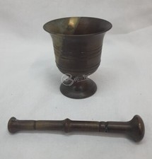 Antico mortaio con pestello 10,5 x 9/6,3 cm vintage antiquariato