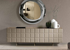 CREDENZA MADIA OFELIA 4ANTE LACCATA C/SENZA TOP VETRO 2 MODELLI BASI IN METALLO