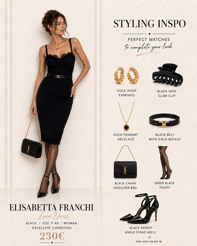 Elisabetta franchi abito nero - franchi,