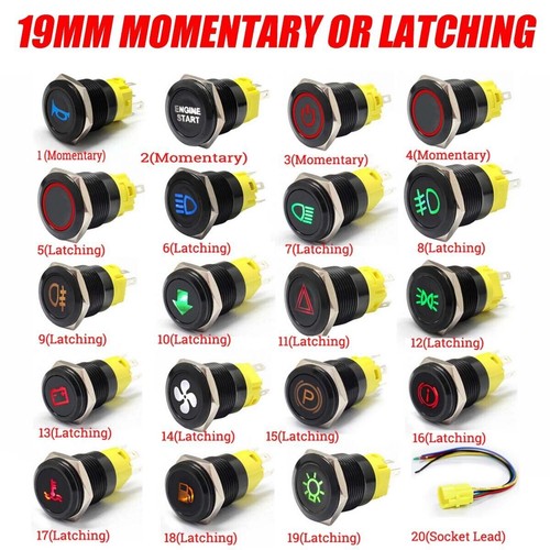 19mm led pulsante - led, clacson