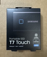 Samsung T7 Touch SSD Esterno 2TB, USB 3.2 NVMe Drive Nero, Sicuro Impronte Digitali