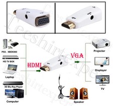 1080P HDMI maschio a VGA femmina Convertitore Adattatore con USB / Audio Cavo