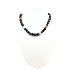 Collana perline legno - collana,