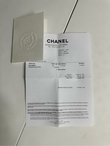 Purchase receipt bag chanel - purchase,