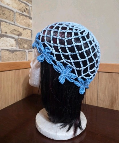 Cappello celeste rete - a,