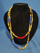 Collana Etnica Ghanese Artigianale Perline Vetro