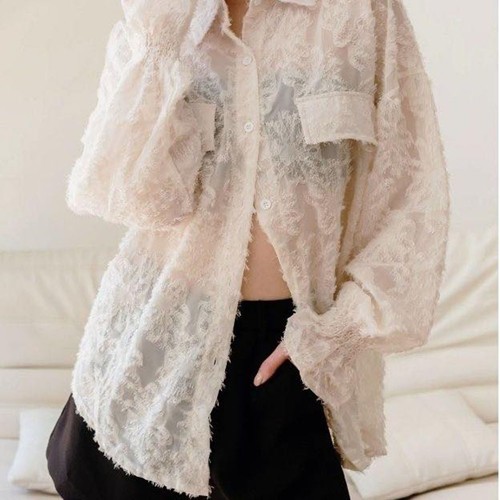 Camicia donna jacquard - , 3d
